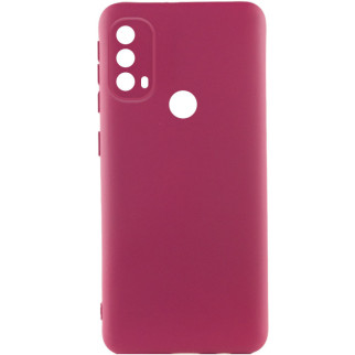 Чохол Silicone Cover Lakshmi Full Camera (A) для Motorola Moto E40 Бордовий / Marsala - Інтернет-магазин спільних покупок ToGether
