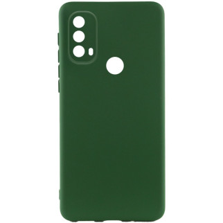 Чохол Silicone Cover Lakshmi Full Camera (A) для Motorola Moto E40 Зелений / Dark green - Інтернет-магазин спільних покупок ToGether