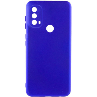 Чохол Silicone Cover Lakshmi Full Camera (A) для Motorola Moto E40 Синій / Iris - Інтернет-магазин спільних покупок ToGether