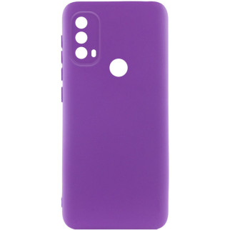 Чохол Silicone Cover Lakshmi Full Camera (A) для Motorola Moto E40 Фіолетовий / Purple - Інтернет-магазин спільних покупок ToGether