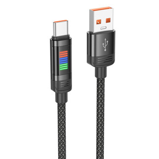 Дата кабель Hoco U126 Lantern 5A USB to Type-C (1.2m) Black - Інтернет-магазин спільних покупок ToGether
