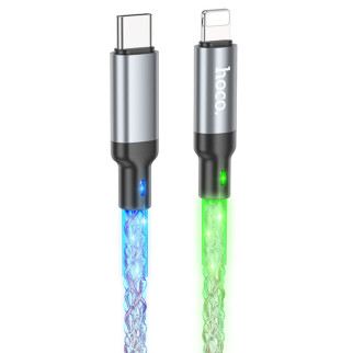 Дата кабель Hoco U112 Shine 20W Type-C to Lightning (1m) Gray - Інтернет-магазин спільних покупок ToGether