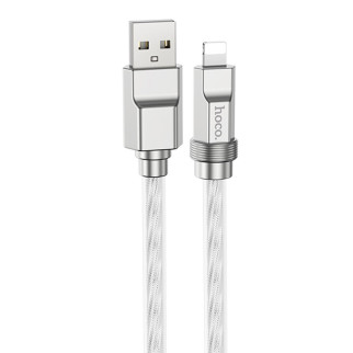 Дата кабель Hoco U113 Solid 2.4A USB to Lightning (1m) Silver - Інтернет-магазин спільних покупок ToGether