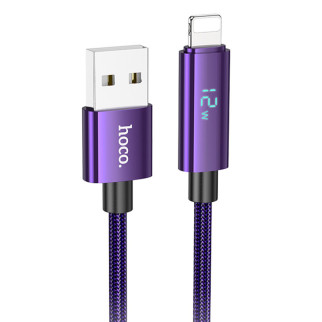 Дата кабель Hoco U125 Benefit 2.4A USB to Lightning (1.2m) Purple - Інтернет-магазин спільних покупок ToGether