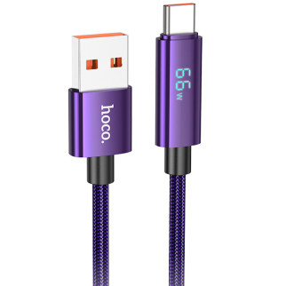 Дата кабель Hoco U125 Benefit 5A USB to Type-C (1.2m) Purple - Інтернет-магазин спільних покупок ToGether