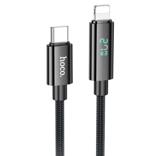Дата кабель Hoco U125 Benefit 27W Type-C to Lightning (1.2m) Black - Інтернет-магазин спільних покупок ToGether