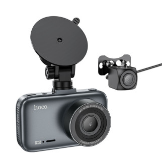 Відеореєстратор Hoco DV6 Driving recorder with 3-inch display (with rear camera) Iron gray - Інтернет-магазин спільних покупок ToGether