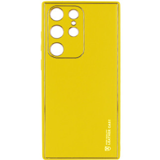 Шкіряний чохол Xshield для Samsung Galaxy S24 Ultra Жовтий / Yellow - Інтернет-магазин спільних покупок ToGether