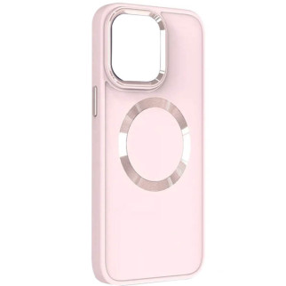TPU чохол Bonbon Metal Style with MagSafe для Apple iPhone 15 (6.1") Рожевий / Light Pink - Інтернет-магазин спільних покупок ToGether