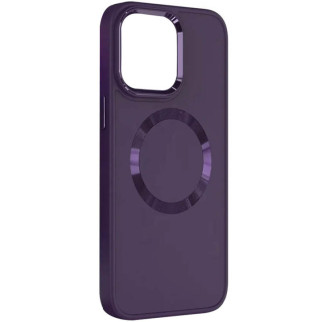 TPU чохол Bonbon Metal Style with MagSafe для Apple iPhone 15 (6.1") Фіолетовий / Dark Purple - Інтернет-магазин спільних покупок ToGether