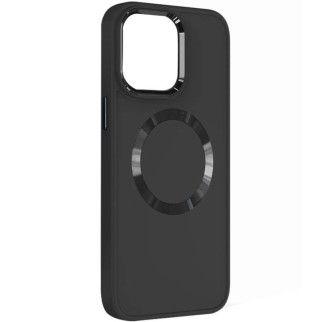 TPU чохол Bonbon Metal Style with MagSafe для Apple iPhone 15 (6.1") Чорний / Black - Інтернет-магазин спільних покупок ToGether