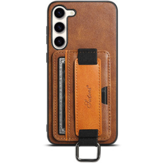 Шкіряний чохол Wallet case and straps для Samsung Galaxy A24 4G Коричневий / Brown - Інтернет-магазин спільних покупок ToGether