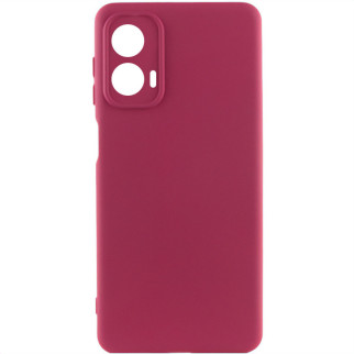 Чохол Silicone Cover Lakshmi Full Camera (A) для Motorola Moto G24 Бордовий / Marsala - Інтернет-магазин спільних покупок ToGether