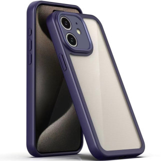 TPU чохол Transparent + Colour 1,5mm для Apple iPhone 12 (6.1") Purple - Інтернет-магазин спільних покупок ToGether