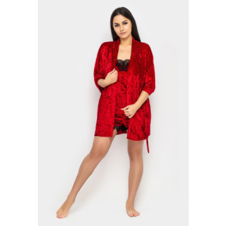 Домашній халат жіночий велюровий червоний - Інтернет-магазин спільних покупок ToGether