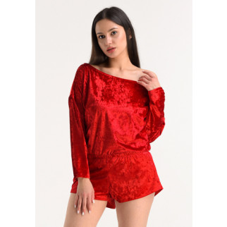 Жіноча піжама шорти та кофта (17111-142) Червоний, 48 - Інтернет-магазин спільних покупок ToGether