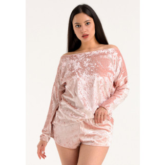 Жіноча піжама шорти та кофта (17111-142) Рожевий, 42 - Інтернет-магазин спільних покупок ToGether