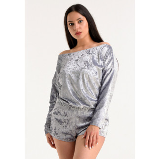 Жіноча піжама шорти та кофта (17111-142) Сірий, 44 - Інтернет-магазин спільних покупок ToGether