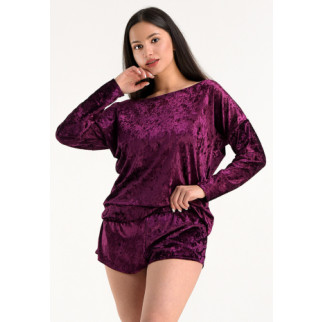 Жіноча піжама шорти та кофта (17111-142) Марсала, 42 - Інтернет-магазин спільних покупок ToGether