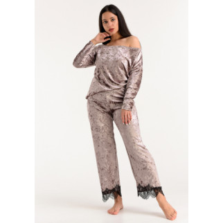 Велюрова жіноча піжама штани та кофта 44, Фуксія - Інтернет-магазин спільних покупок ToGether