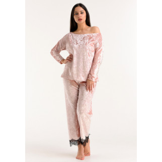 Велюрова жіноча піжама штани та кофта 42, Рожевий - Інтернет-магазин спільних покупок ToGether