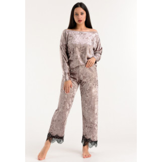Велюрова жіноча піжама штани та кофта 52, Фуксія - Інтернет-магазин спільних покупок ToGether