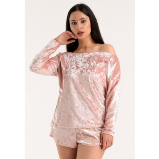 Велюрова жіноча піжама шорти та кофта 44, Рожевий - Інтернет-магазин спільних покупок ToGether