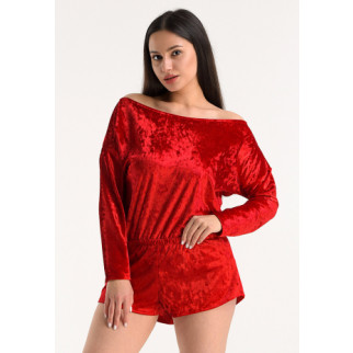 Велюрова жіноча піжама шорти та кофта 48, Червоний - Інтернет-магазин спільних покупок ToGether