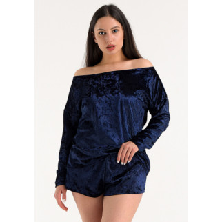 Велюрова жіноча піжама шорти та кофта 42, Синій - Інтернет-магазин спільних покупок ToGether
