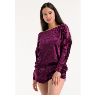 Велюрова жіноча піжама шорти та кофта 42, Марсала - Інтернет-магазин спільних покупок ToGether