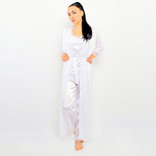 Шовковий домашній комплект штани+майка+халат шовк Афіна трійка - Інтернет-магазин спільних покупок ToGether