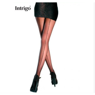Колготки жіночі капронові без шортиків зі швом стильні 20 ден Intrigo (Польща) Reja чорні - Інтернет-магазин спільних покупок ToGether
