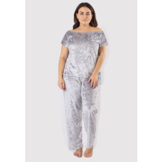 Жіночий комплект велюровий (футболка + штани) сірий 44 - Інтернет-магазин спільних покупок ToGether