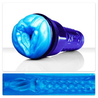 Мастурбатор вагіна з кібершкіри у колбі Fleshlight Freaks Alien Blue Metallic, синій - Інтернет-магазин спільних покупок ToGether