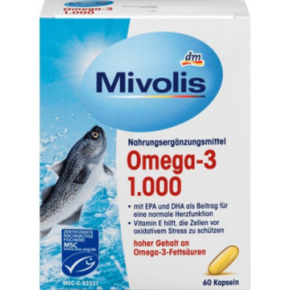 Риб'ячий жир у капсулах Omega-3 1000 мг Mivolis, Німеччина Оригінал - Інтернет-магазин спільних покупок ToGether