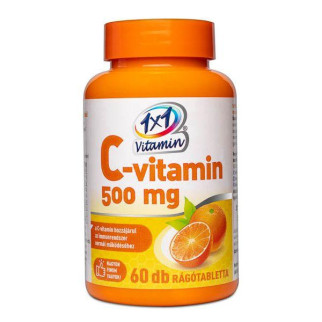 Вітамін C 500 мг жувальні таблетки зі смаком апельсина 1x1 Vitamin 60 таб Угорщина Оригінал - Інтернет-магазин спільних покупок ToGether