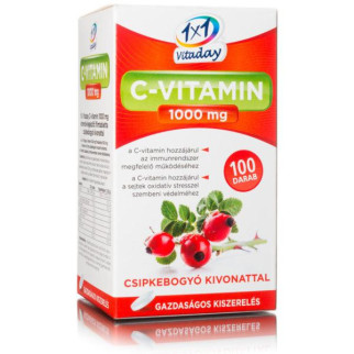 Харчова добавка вітамін C 1000 мг із шипшиною в таблетках Vitaday 1 × 1 Vitamin, Профілактика застуди - Інтернет-магазин спільних покупок ToGether