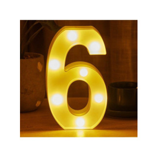 LED цифра 6 світлодіодна світна для декору на день народження - Інтернет-магазин спільних покупок ToGether