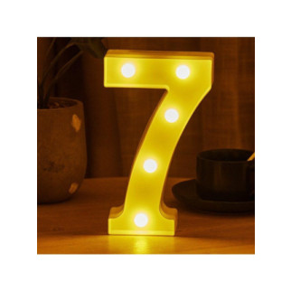 Об'ємна світна LED цифра 7 світлодіодна для декору на свято, день народження - Інтернет-магазин спільних покупок ToGether