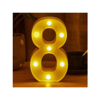 Світлодіодна LED цифра 8 об'ємна для декору на день народження - Інтернет-магазин спільних покупок ToGether