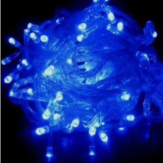 Новорічна блакитна світлодіодна гірлянда нитка 100 LED 10 метрів декоративна на батарейках - Інтернет-магазин спільних покупок ToGether