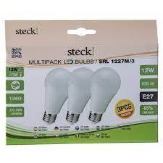 Steck Srl 1227M/3 Multipak 3 PCS Світлодіоди джерела світла, 12 Вт, E27 Warh White - Інтернет-магазин спільних покупок ToGether