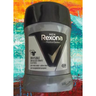 Антиперспірант стик 48ч чоловічий невидимий Rexona Men Invisible on Black+White Вага 50 г, антибактеріальний - Інтернет-магазин спільних покупок ToGether