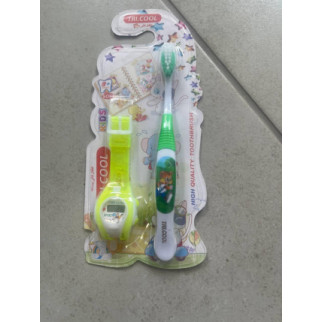 Красива зубна щітка дитяча м'яка з іграшкою наручним годинником, для дітей від 3 років - Інтернет-магазин спільних покупок ToGether