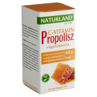 Біодобавка  Naturland Propolisz + C-vitamin rágótabletta étrend-kiegészítő  з вітаміном С зі  смаком меду - Інтернет-магазин спільних покупок ToGether