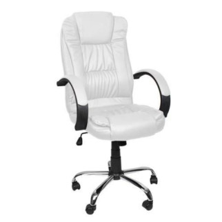 Комп'ютерне офісне крісло з еко шкіри Malatec 8984 біле - Інтернет-магазин спільних покупок ToGether