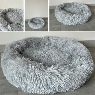 Лежанка для собак Purlov 60 см - сіра, М'яка подушка для тварин, Ліжко для тварин - Інтернет-магазин спільних покупок ToGether