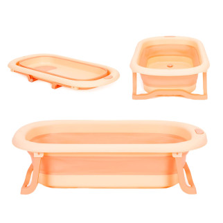 Дитяча ванночка для купання Рожева складна зі зливом ECOTOYS HA-B37 pink - Інтернет-магазин спільних покупок ToGether