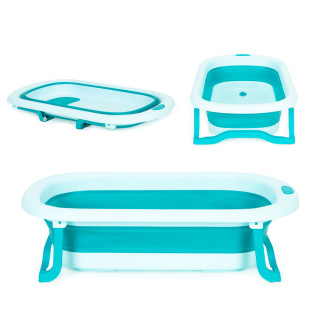 Дитяча ванночка для купання блакитна складна зі зливом ECOTOYS HA-B37 BLUE - Інтернет-магазин спільних покупок ToGether