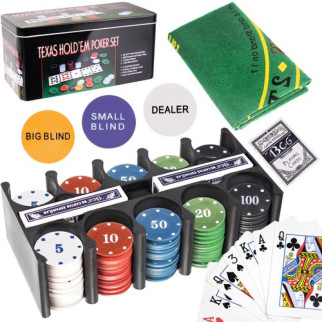 Набір для покеру ТЕХАС, 200 жетонів, 2 колоди карт - Інтернет-магазин спільних покупок ToGether